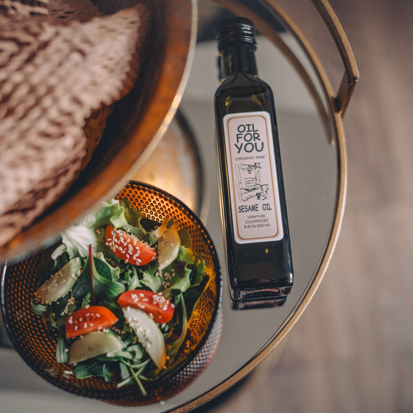 Grauzdētu sezamu sēklu eļļa